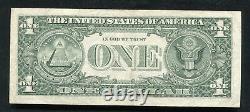 1988-a $1 One Dollar Frn Federal Reserve Note Major Print Shift Error