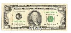 1990 100 $ Billet De Cent Dollars Billet De Réserve Fédéral St. Louis H04020242a