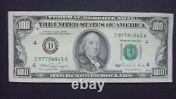 1990 D Cleveland Vintage Petit Visage U.s. Un Projet De Loi De Cent Dollars 100 $