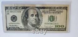 1996 100 $ Projet De Loi De Cent Dollars Note De La Réserve Fédérale, Série Ad30560190b