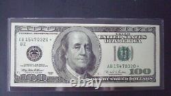 1996 Star Note Crisp U.s. Cent Dollars Note 100 $