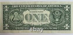 1 00000032 $ One Dollar Bill 2 Digit 6 Zeros Super Fancy Serial Numéro 2013