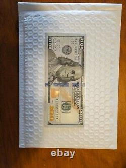(1) 100 $ Bill One Hundred Dollar Us Monnaie Monnaie Monnaie- Billet Rapide