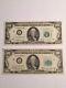 (1) 1963a Et (1) 1969a 100 Cent Dollars Bills Réserve Fed Notes Vieux Style