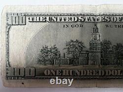 2001 100 $ Une Note De Cent Dollars De La Réserve Fédérale Portant Le Sceau Du Trésor Manquant