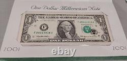 2001 (F) Billet millénaire d'un dollar - 1 dollar Atlanta. 5 billets consécutifs au total.