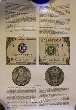 2001 Non Coupée Feuille Non Circulée 32 1 $ Un Dollar Bills Bureau De Gravure