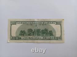 2006 100 $ Projet De Loi De 100 Dollars Note De La Réserve Fédérale, Numéro De Série Kl06241891e