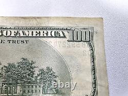 2006 Un billet de cent dollars américain Note de 100 $ Rare Erreur d'estampillage inversé