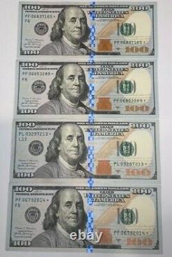 2009 2013 2017 Star Notes 100 $ Un Cent Dollars Bill Low Print Run