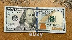 2013 $100 One Hundred Dollar Bill Frn Monnaie Note De Change Star Note MB 19800972