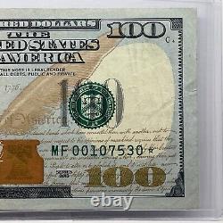 2013 Billet Étoile de 100 Dollars MF00107530 128K Feuille Tirage 1 de 1