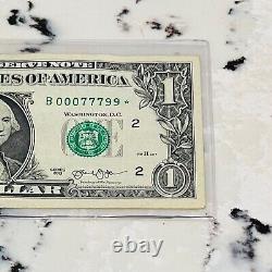 2013 Erreur De Série Dupliquée D'un Dollar, Star Note, $1 Fancy Trinary B00077799 Fw