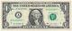 2013 Numéro De Série Billet D'un Dollar D'erreur Fantaisie Réserve Fédérale D'une étoile 1.00 Us