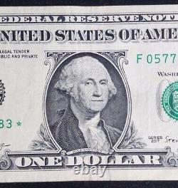 2017 One Dollar Star Note Rare 3 000 000 F Atlanta Carranza Munchin. Notre T3291