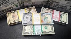 (20) Billets de 100 $ cent dollars - 2000 $ non circulés - 100 $ non séquentiels