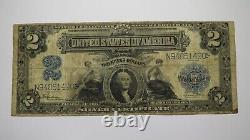 2 1899 $ Certificat En Argent Note De Grande Banque Bill Blue Seal One Dollar Fr. 258 Vg+