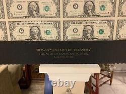 32 Uncut One Dollar Bills 1981 Série Avec Boîte D'origine Et Emballage