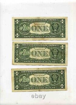 3 factures avec des duplicatas de billets de 2013 B Star Note Dollar