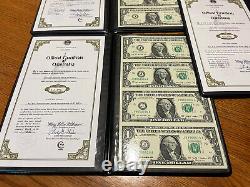 6 livres de billets de un dollar non découpés de l'année 2009. $1 U. S. Coffre-fort de la Banque Fed.