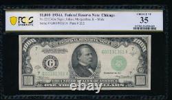AC 1934A 1000 $ Chicago BILLET DE MILLE DOLLARS PCGS 35