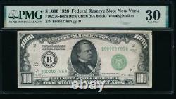 Ac 1928 1000 $ New York One MILL Dollar Bill Pmg 30 Commentaire