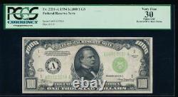Ac 1934 1000 $ Boston Lgs One MILL Dollar Bill Pcgs 30 App Scellement Vert Clair