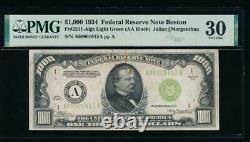 Ac 1934 1000 $ Boston Lgs One MILL Dollar Bill Pmg 30 Commentaire