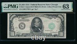 Ac 1934 1000 $ Chicago One MILL Dollar Bill Pmg 63 Commentaire Non Circulé
