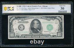 Ac 1934 1000 $ Chicago One Milland Dollar Bill Pcgs 30