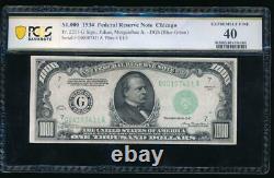 Ac 1934 1000 $ Chicago One Milland Dollar Bill Pcgs 40