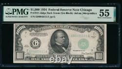 Ac 1934 $1000 Chicago One Thousand Dollar Bill Pmg 55