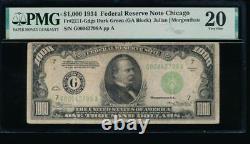 Ac 1934 1000 $ Chicago Un Millier Dollar Pmg 20