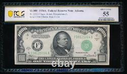 Ac 1934a 1000 $ Atlanta One Milland Dollar Bill Pcgs 55