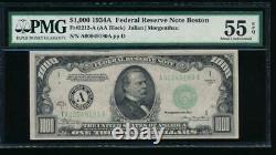 Ac 1934a $1000 Boston One Thousand Dollar Bill Pmg 55 Epq