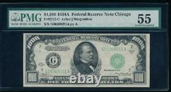 Ac 1934a $1000 Chicago One Thousand Dollar Bill Pmg 55