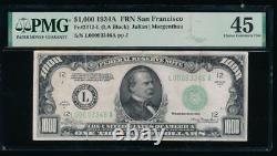 Ac 1934a 1000 $ San Francisco One Mille Dollar Bill Pmg 45