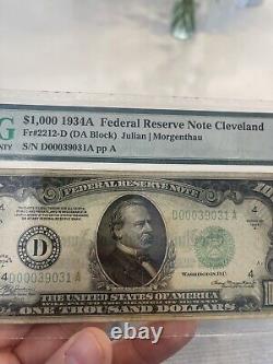 Billet de 1000 dollars - Cadeau de billet de réserve fédérale de 1000 dollars - Argent FRN