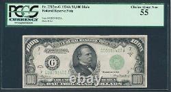 Billet de 1000 dollars de 1934A, note de monnaie en espèces PCGS AU 55