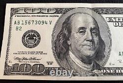 Billet de 100 dollars américains de 1996, note vintage (Réserve fédérale de New York, impression à Washington)