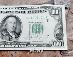 Billet de 100 dollars de 1950 de la Réserve fédérale de Chicago en très bon état