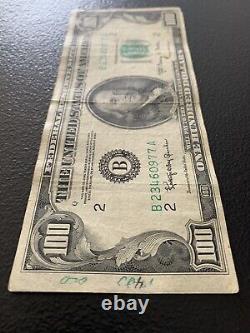 Billet de 100 dollars, vieux millésime de 1950, série E, district B - Seulement 3 millions