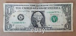 Billet de 1 $ de la Réserve fédérale étoile 2007 K06987578 ? Billet de un dollar en circulation