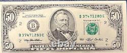 Billet de 50 dollars de 1993, ancien style de note, numéros de série consécutifs et billets UNC en parfait état