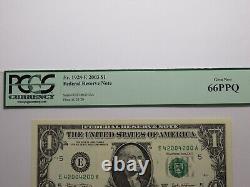 Billet de banque de la Réserve fédérale de 2003 de numéro de série fantaisie répétitif de 1$ en neuf