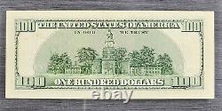 Billet de cent dollars de la Réserve fédérale de 2001, numéro de série CB719