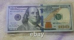 Billet de la Réserve fédérale de 100 dollars de 2013 extrêmement rare avec étoile