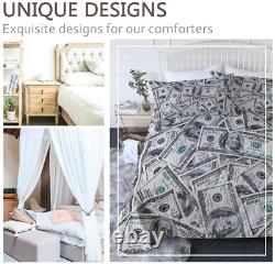 Blessliving Money Comforter Set Ultra Soft Microfibre Un Cent Dollar Bill Pr