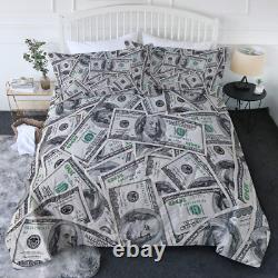Blessliving Money Comforter Set Ultra Soft Microfibre Un Cent Dollar Bill Pr