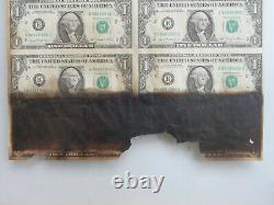 Cadre 1981 Feuille Non Découpée 16 1 $ Un Dollar Bill Réserve Fédérale Note Non Distribuée